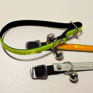 3 Dog puppy pet collars with bell charm